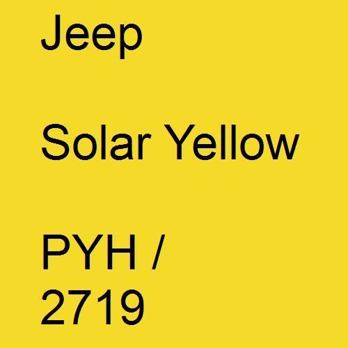 Jeep, Solar Yellow, PYH / 2719.